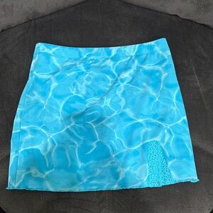 mini blue skirt
